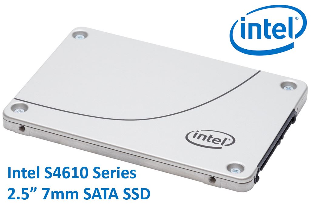 Intel DC S4610 2.5' 7.68TB SSD SATA3 6Gbps 3D2 TCL 7mm 550R/510W MB/s 90K/35K IOPS 3xDWPD 2 Mil Hrs MTBF Data Center Server 5yrs Wty