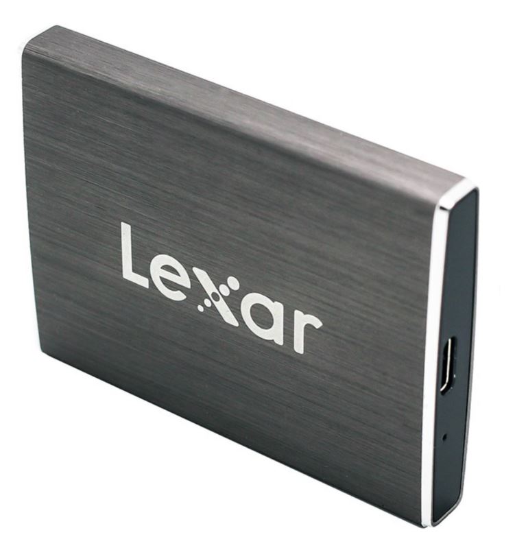 Lexar SL100 240GB External USB-C Portable Slim SSD - 550/400 MB/s Sleek Design Durable DataVault Lite Software(LS)