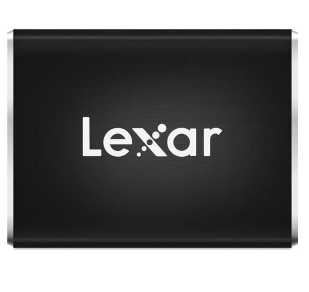 Lexar SL100 PRO 500GB External USB-C Portable Slim SSD  - USB 3.1/900MBs Write/950MBs Read/ Brushed Aluminum Finish/Drop/Shock/Vibration Resistant(LS)
