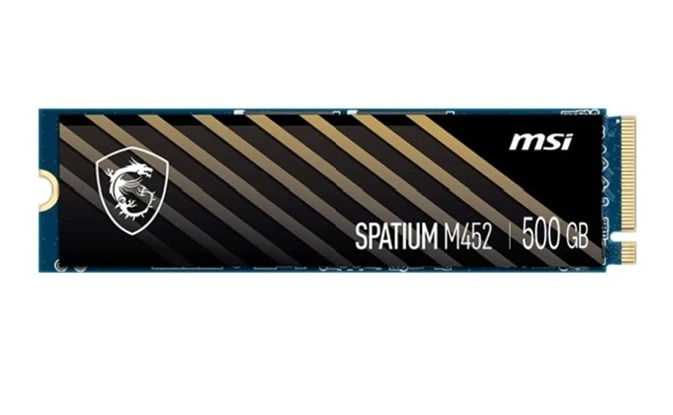 MSI SPATIUM M452 PCIe 4.0 NVMe M.2 500GB, M.2 2280, PCIe Gen4x4 NVMe 1.4, 3D NAND, Phison E29T, 3600/3100 MB/s, 150TBW, 5Y Wty SPATIUM M452 500GB