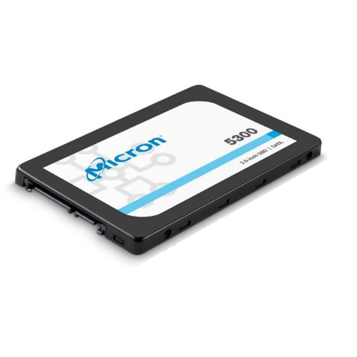 Micron 5300 MAX 3.84TB 2.5' SATA3 Enterprise SSD 96L 3D TLC NAND 540R/520W MB/s 95K/34K IOPS 24.5K TBW non-SED 7mm Server Data Centre 3 Mil hrs 5yrs