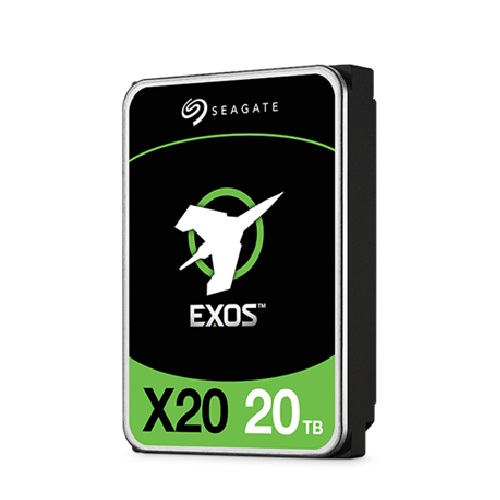 Seagate Technology Exos X20, 20TB, 3.5-Inch SATA Hard Drive at 6GB/s, 7,200 RPM, 2.5M MTBF, 512e and 4Kn FastFormat, Low Latency with Enhanced Cache (ST20000NM007D), Green