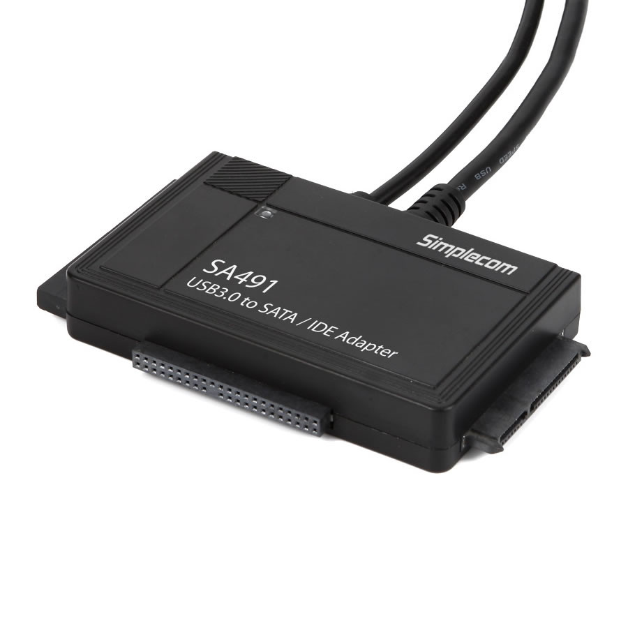Simplecom SA491 3-IN-1 USB 3.0 TO 2.5', 3.5'  5.25' SATA/IDE Adapter with Power Supply