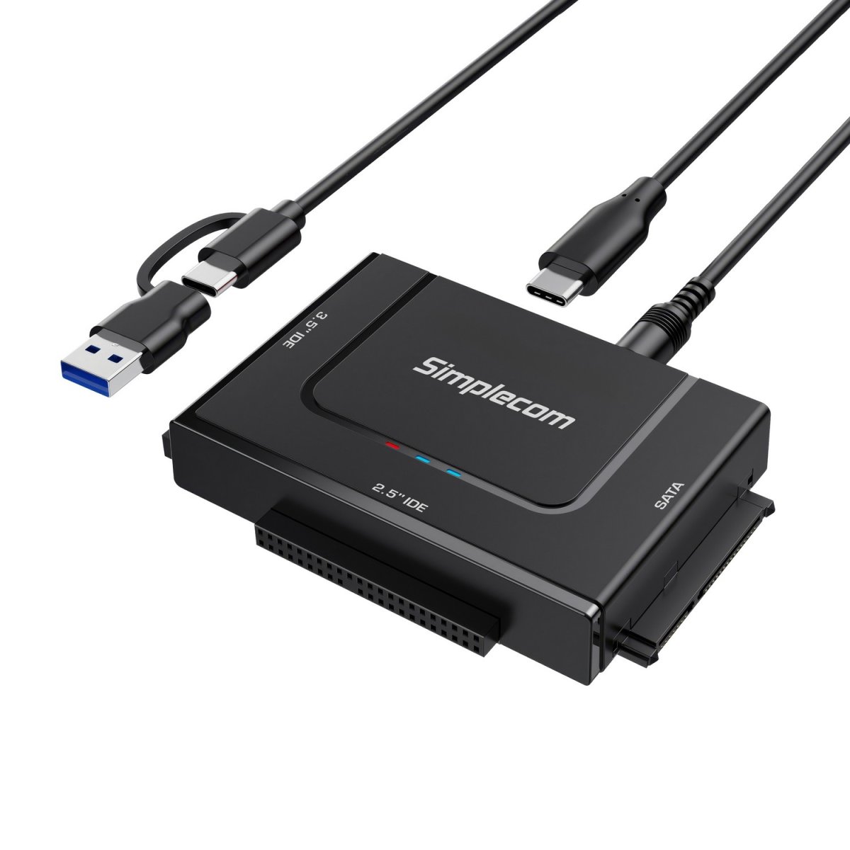 Simplecom Commercial display SA492C SuperSpeed USB to 2.5', 3.5' & 5.25' SATA/IDE Adapter with Power Supply