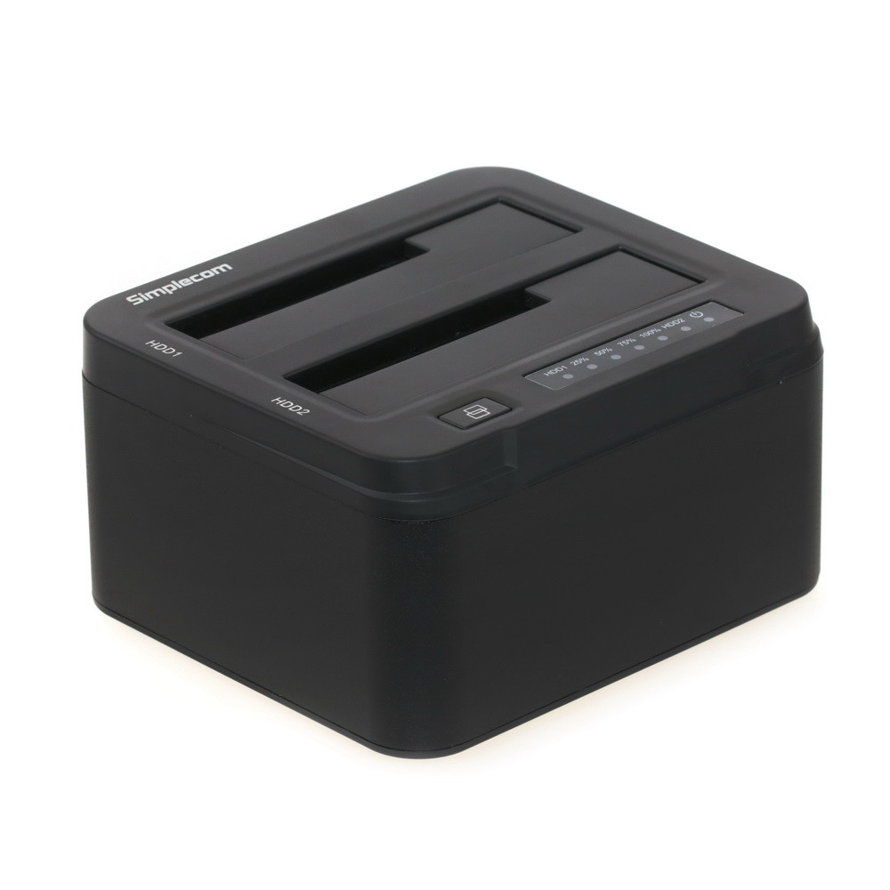 Simplecom SD322 Dual Bay USB 3.0 Aluminium Docking Station for 2.5' and 3.5' SATA HDD Black