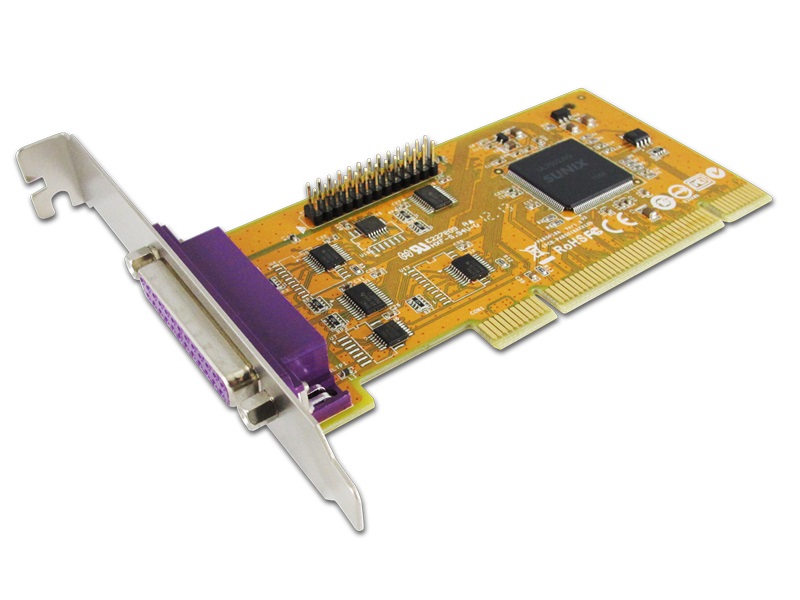 Sunix ParallelIEEE1284 Card 2-Port, PCI Interface, Win 7/8