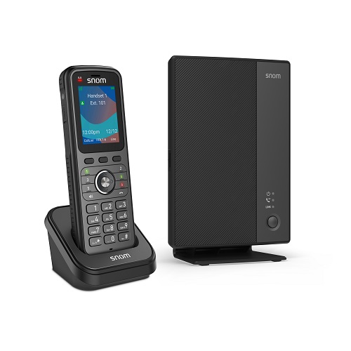 Snom M256 DECT bundle, M250 DECT base station + M56 DECT handset, IP67, PoE, TLS/SRTP security, LDAP, OTA updates
