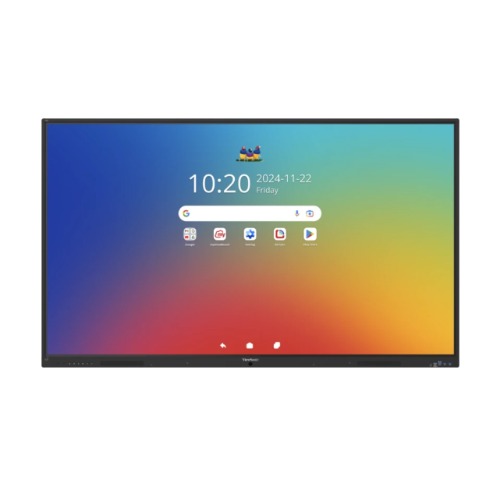 ViewSonic Commercial ViewSonic IFP7535-1-1C is a 75-inch EDLA-certified interactive ViewBoard, Android 16, 4K UHD resolution, 64-point multi-touch, 8GB RAM, and 128GB stor