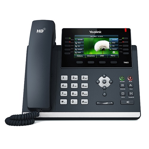 Yealink T46S 16 Line IP phone, 4.3' 480x272 pixel colour display with backlight, Dual Gigabit Ports, 10 Program keys/BLF/XML/HDV,1 USB port- IPF-X6