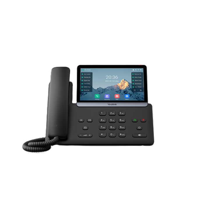Yealink SIP-T77U IP Phone, 7' Touchscreen, 16 SIP Accounts, Dual USB, HD Voice, PoE, Linux 6.1, TEE Encryption, Wall Mountable
