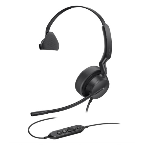 Yealink UH42 Mono CA, USB wired headset, AI-powered noise cancellation, compatibility with both USB-C and USB-A devices UH42-M-CA