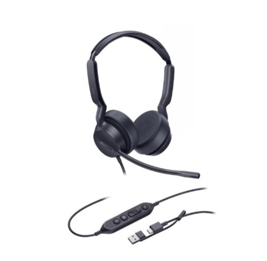 Yealink UH42SE-D-UC-CA Business Phone *LS Yealink UH42SE Dual UC USB-C/A, USB Wired Headset, Noise-Canceling Microphone, Leather Ear Cushions Control