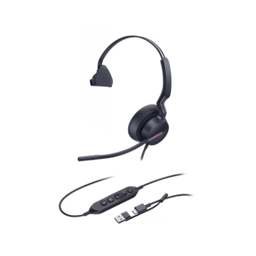 Yealink Computer system UH46 Mono C/A, premium single-ear USB headset, Lightweight, 3-microphone array, Acoustic Shield 3.0 UH46-M-CA