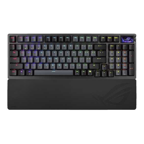 ASUS Commercial display ROG AZOTH 96 HE LITE BLACK Gaming Keyboard, ROG HFX V2 magnetic switches, USB-C/2.4GHz/Bluetooth 5, RGB Aura Sync, 8000Hz, programmable keys