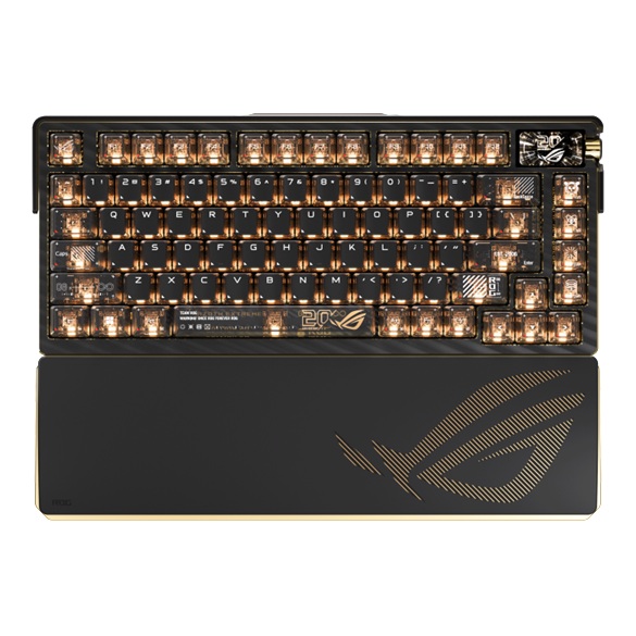 ASUS Network hardware ROG AZOTH EXTREME EDITION 20 STORM SWITCH - Gaming Keyborad, 75% gaming keyboard, ROG NX Snow, Tri-Mode (USB/RF 2.4GHz/BT 5), RGB, 8000Hz polling