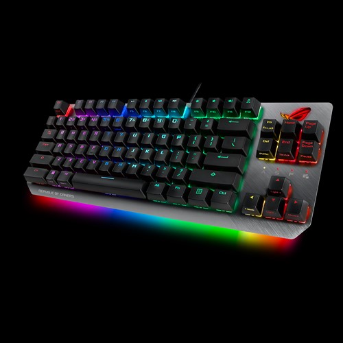 ASUS X802 STRIX SCOPE TKL/BL TKL Wired Mechanical RGB Gaming Keyboard For FPS Games, Cherry MX Switches, Aluminum Frame, Aura Sync Lighting