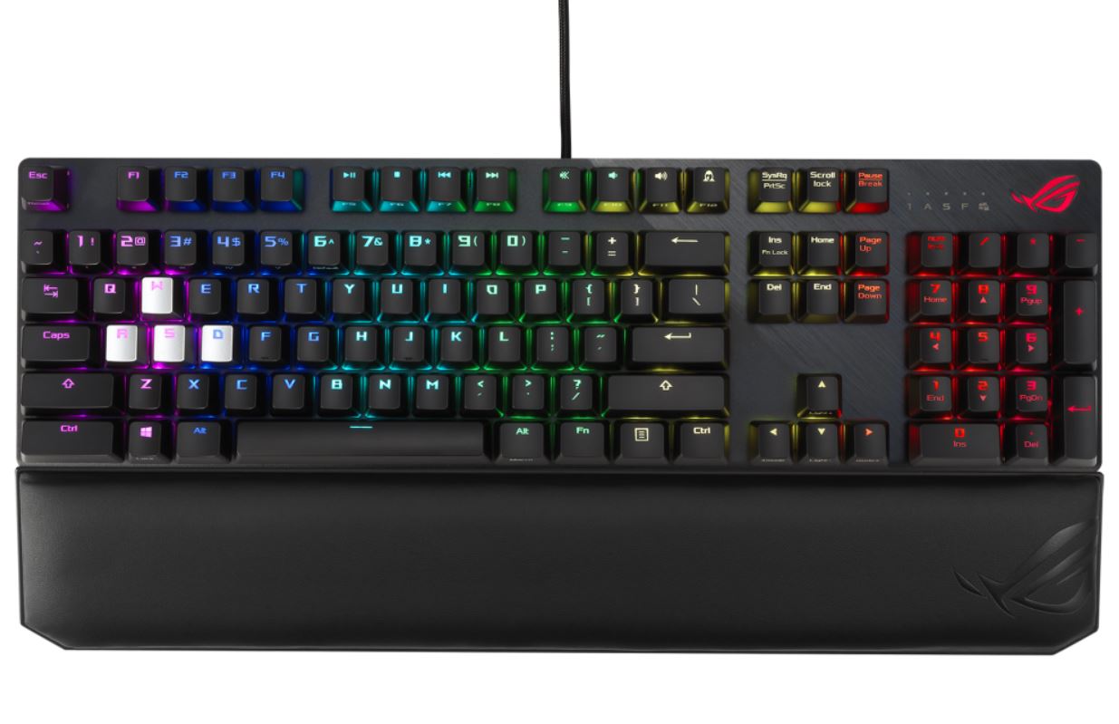 ASUS XA04 STRIX SCOPE DX/RD ROG Strix Scope Deluxe RGB Wired Mechanical Gaming Keyboard, Cherry MX Switches, Aluminum Frame