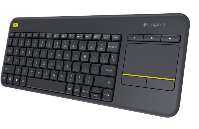 Logitech K400 Plus Wireless Keyboard with Touchpad  Entertainment Media Keys Tiny USB Unifying receiver for HTPC connected TVs ~KBLT-K830BT
