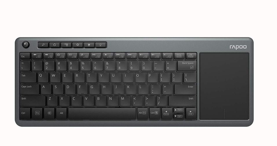 RAPOO K2600 Wireless Touch Keyboard - 2.4Ghz Wireless Connection/Multi-media hotkeys/ Compact Design/Touch Pad /Windows 10 Support(LS)