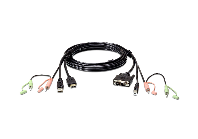 Aten USB HDMI to DVI-D KVM Cable with Audio (1.8M cable)
