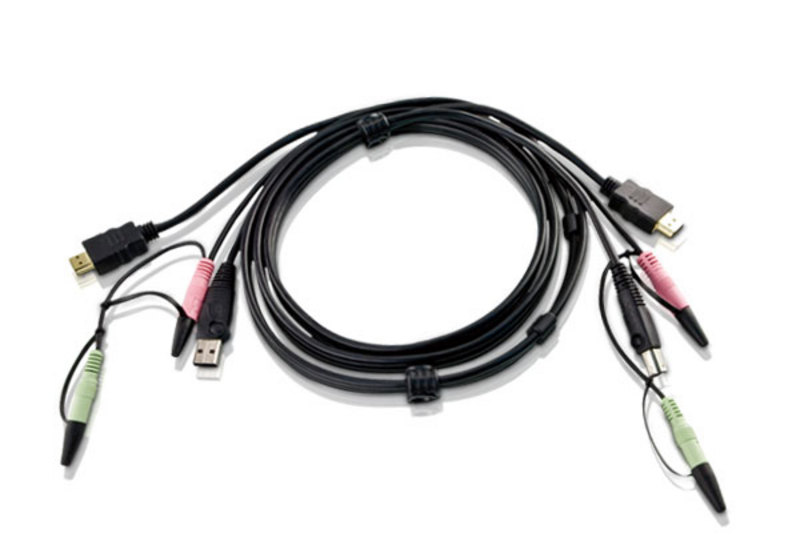 Aten USB HDMI KVM Cable - HDMI, USB and Audio connector (1.8m length)