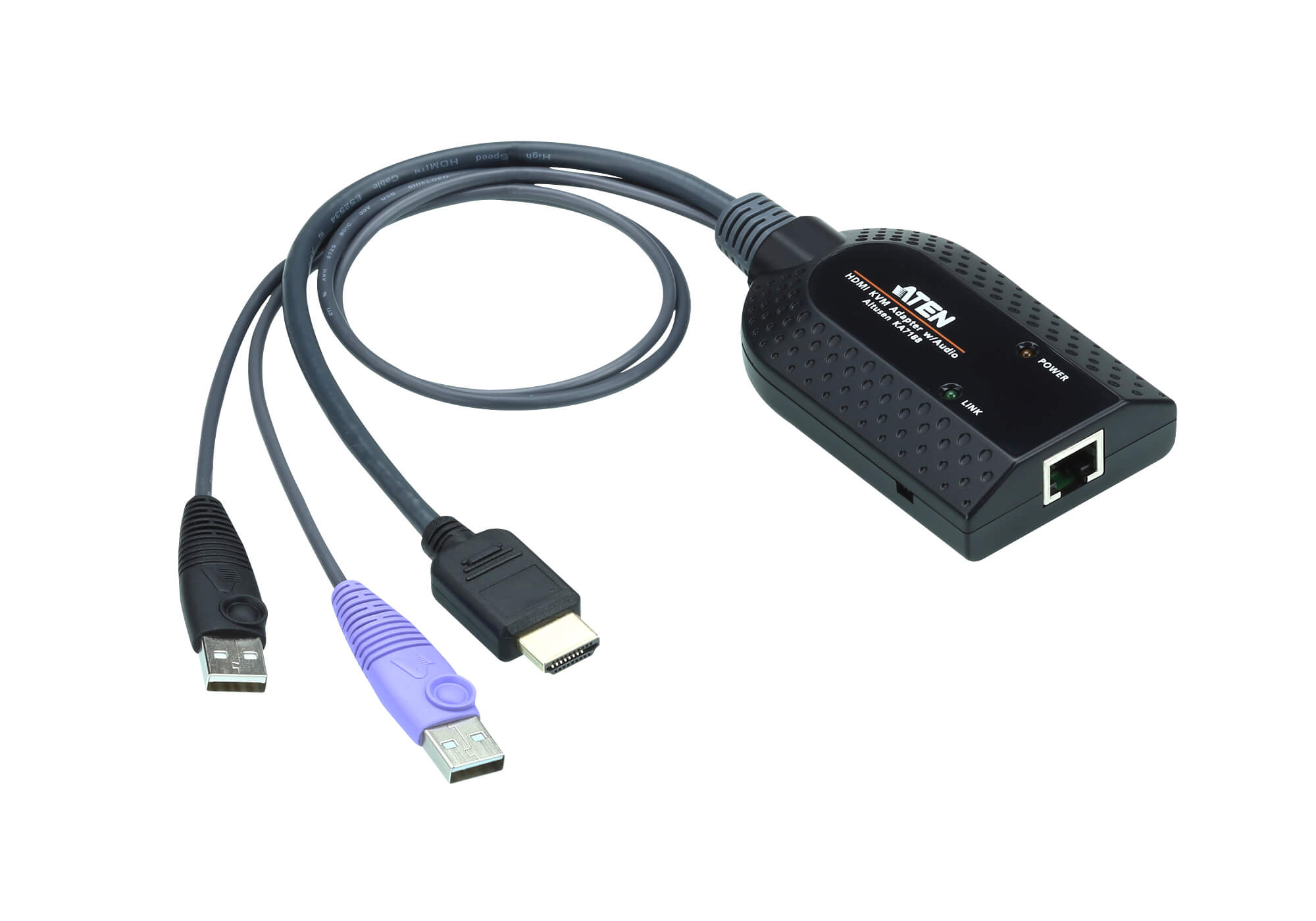 Aten HDMI USB Virtual Media KVM Adapter with digital Audio on HDMI signal, for KM and KN series