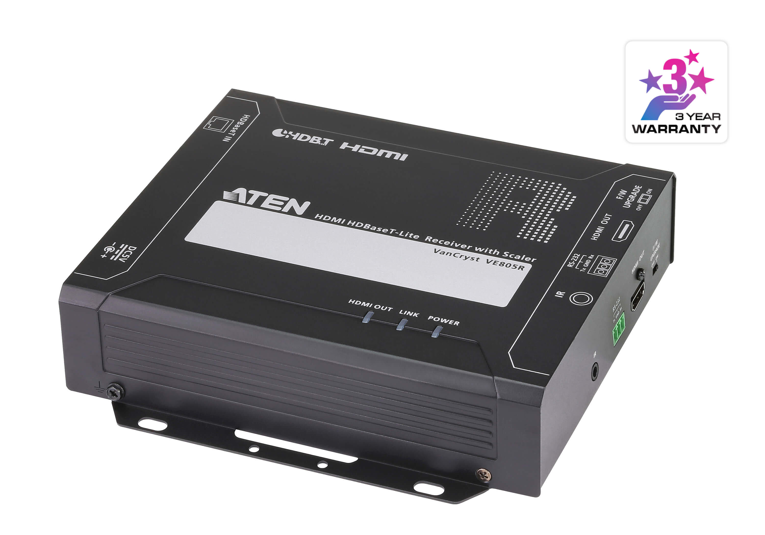 Aten HDMI HDBaseT-Lite Receiver with Scaler, supports up to 1080p @ 70m, with IR and RS232 VE805R-AT-U