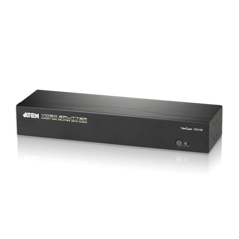 Aten VS0108 8-Port VGA Splitter with Audio, up to 1920x1440, 450MHz Video Bandwidth' (PROJECT)
