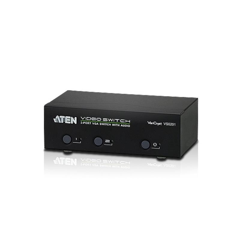 Aten VanCryst 2 Port VGA Video Switch with Audio and RS232 Control (PROJECT)(LS)