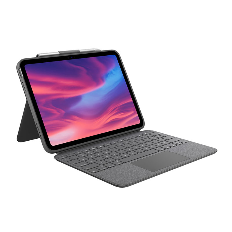 Logitech COMBO TOUCH FOR iPAD -Oxford Grey Backlit detachable keyboard case with trackpad for iPad (10th gen) 1-Year Limited Hardware Warranty LTAP-TOUCHIPAD