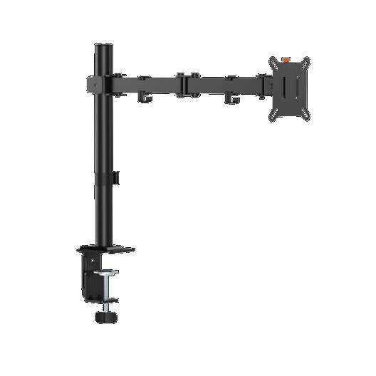 Brateck BT-AMA-B1 Computer system Flow Basic Articulating Monitor Arm Black, 17–32', VESA 75x75/100x100, Clamp/Grommet Mount, ±90° Swivel, Height Adjustable, Quick-Release VESA
