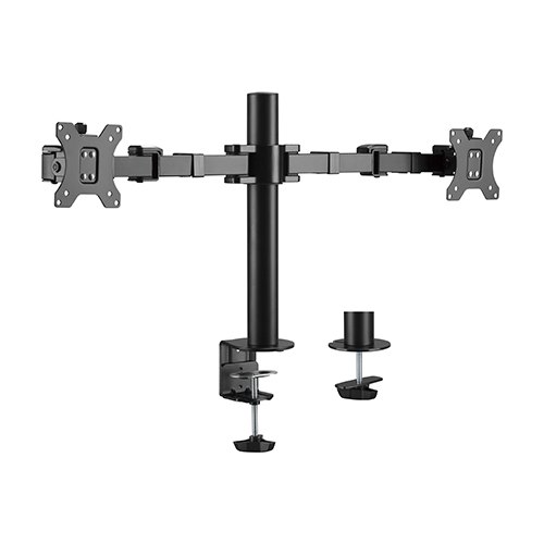 Brateck Dual Monitors Affordable Steel Articulating Monitor Arm Fit Most 17'-32' Monitors Up to 9kg per screen