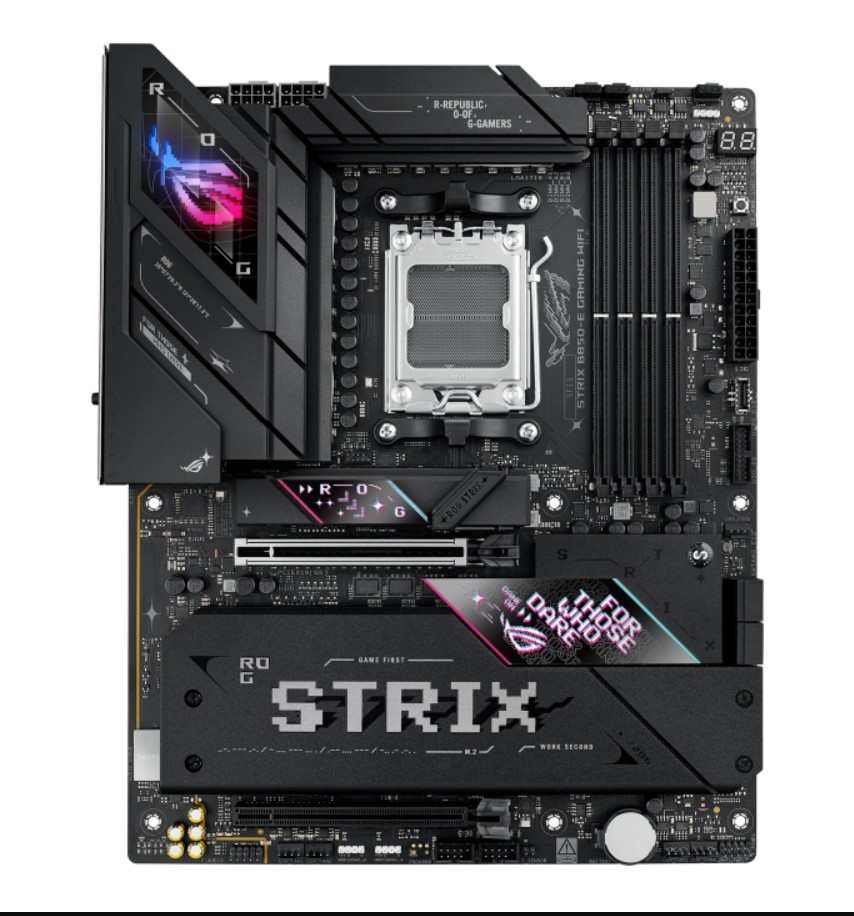 ASUS AMD ROG STRIX B850-E GAMING WIFI (AM5) ATX Motherboard, DDR5 256GB, 1x PCIe 5.0 x16 slot, 5 xM.2 slots, 4x SATA, Wi-Fi 7, Realtek 5Gb Ethernet