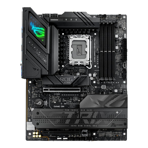 ASUS ROG STRIX B860-F GAMING WIFI LGA1851 ATX Motherboard 256GB, DDR5, 1 x PCIe 5.0, 4 x M.2 slots, 4 x SATA, WiFi 7, 1 x HDMI, 1 x DP