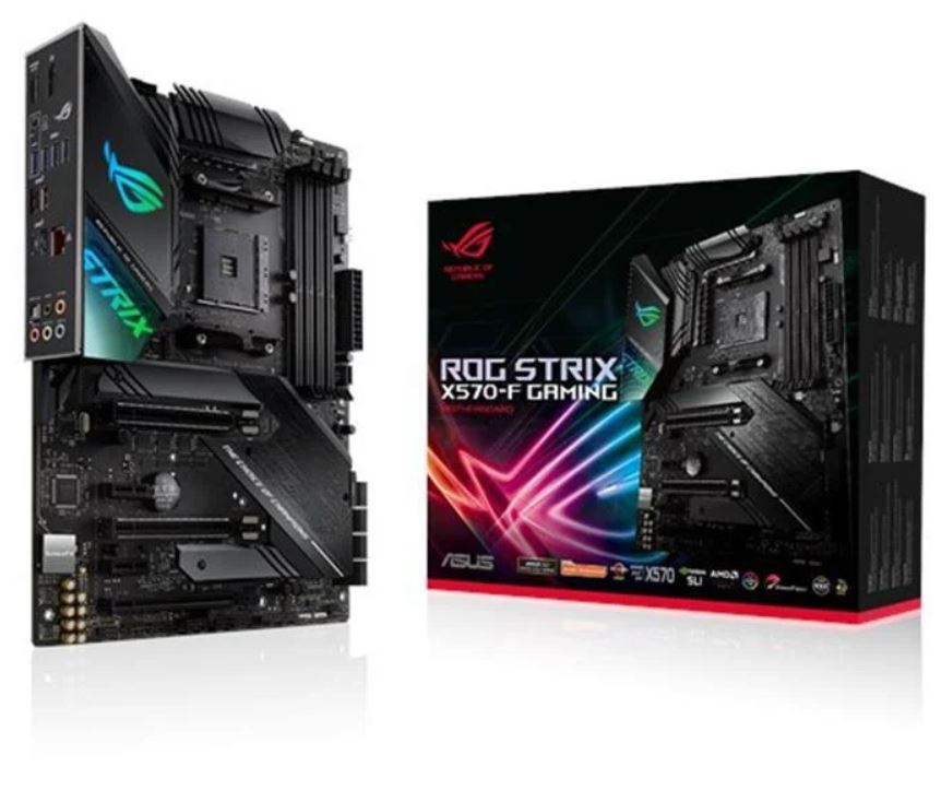 ASUS ROG STRIX X570-F GAMING AMD AM4 X570 ATX Gaming MB, PCIe 4.0, Aura Sync, Intel Gigabit Ethernet, Dual M.2, SATA 6Gb/s