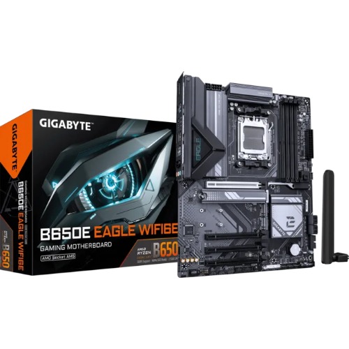 Gigabyte B650E EAGLE WF6E B650 EAGLE AX, AM5, 4 x DDR5 up to 256 GB, 1 x HDMI port, 4x PCI Express x16, 3x M.2. 4x USB 3.2