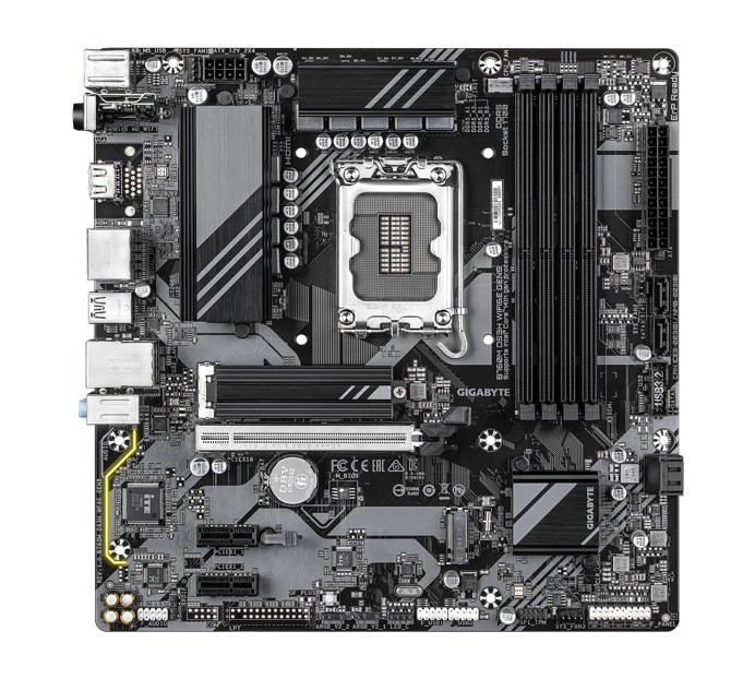 Gigabyte B760M DS3H WIFI6E GEN5 Intel LGA 1700 mATX Motherboard, 4x DDR5 ~256GB, 1x PCI-E x16, 2x M.2, 4x SATA,  5x USB 3.2, 6x USB 2.0