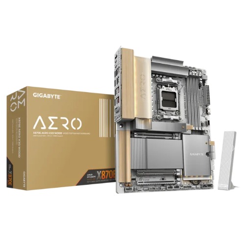 Gigabyte X870E AERO X3D DK WOOD AM5 DDR5 256GB USB4 Wi-Fi7 MT7927, RZ738 5GbE PCIe5 M.2 PCIe5/4 HDMI ALC1220 ATX X870E AERO X DK WOOD 1.0