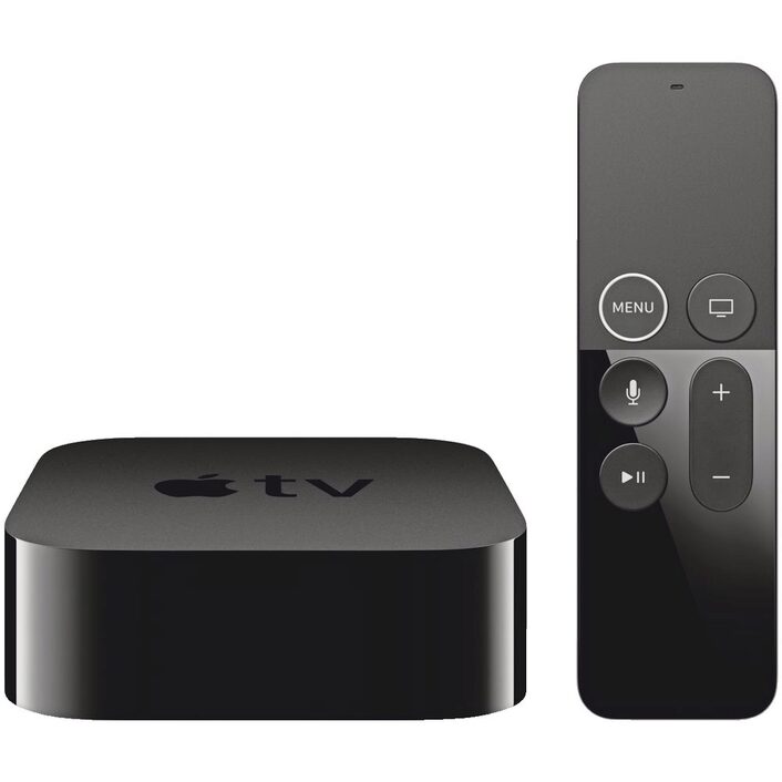 Apple TV 32GB (4th Gen) - Apple TV (4th Gen) with Siri Remote, Dual Microphones for Siri, A8 Chip with 64-bit Architecture, Rechargeable Battery