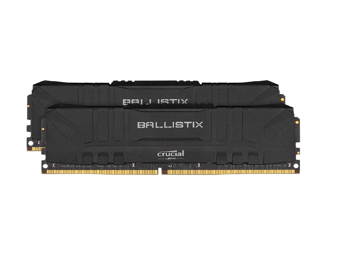 Crucial Ballistix 32GB (2x16GB) DDR4 UDIMM 3200MHz CL16 Black Aluminum Heat Spreader Intel XMP2.0 AMD Ryzen Desktop PC Gaming Memory
