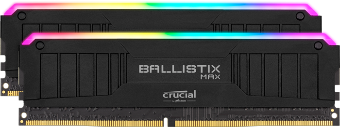Crucial Ballistix MAX RGB 32GB (2x16GB) DDR4 UDIMM 4000MHz CL18 Black Aluminum Heat Spreader Intel XMP2.0 AMD Ryzen Desktop PC Gaming Memory