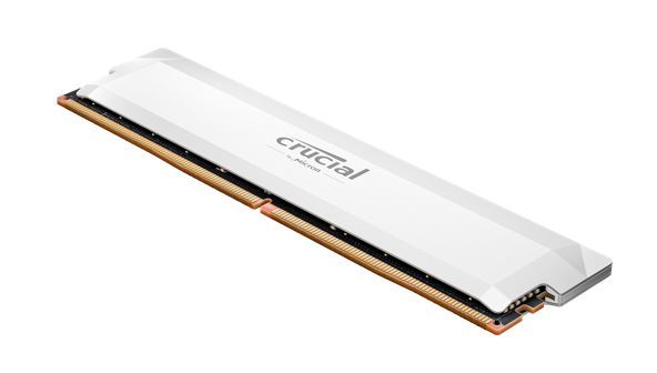 Micron (Crucial) Crucial Pro 16GB (1x16GB) DDR5 UDIMM 6000MHz CL36 White Heat Spreader Overclocking Support Intel XMP AMD Ryzen Desktop PC Gaming Memory Tray CP16G60C36U5WT