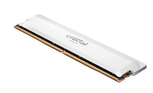 Micron (Crucial) Crucial Pro 16GB (1x16GB) DDR5 UDIMM 6400MHz CL32 White Heat Spreader Support Intel XMP AMD Ryzen Desktop PC Gaming Memory Tray CP16G64C32U5WT