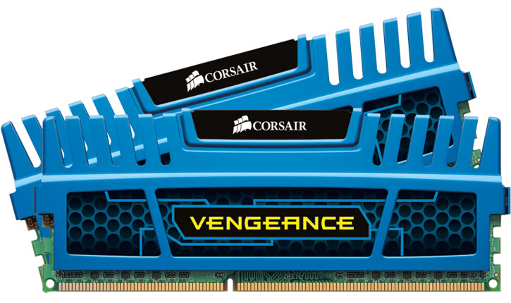 Corsair Vengeance 8GB (2x4GB) DDR3 1600MHz C9 Desktop Gaming Memory Blue