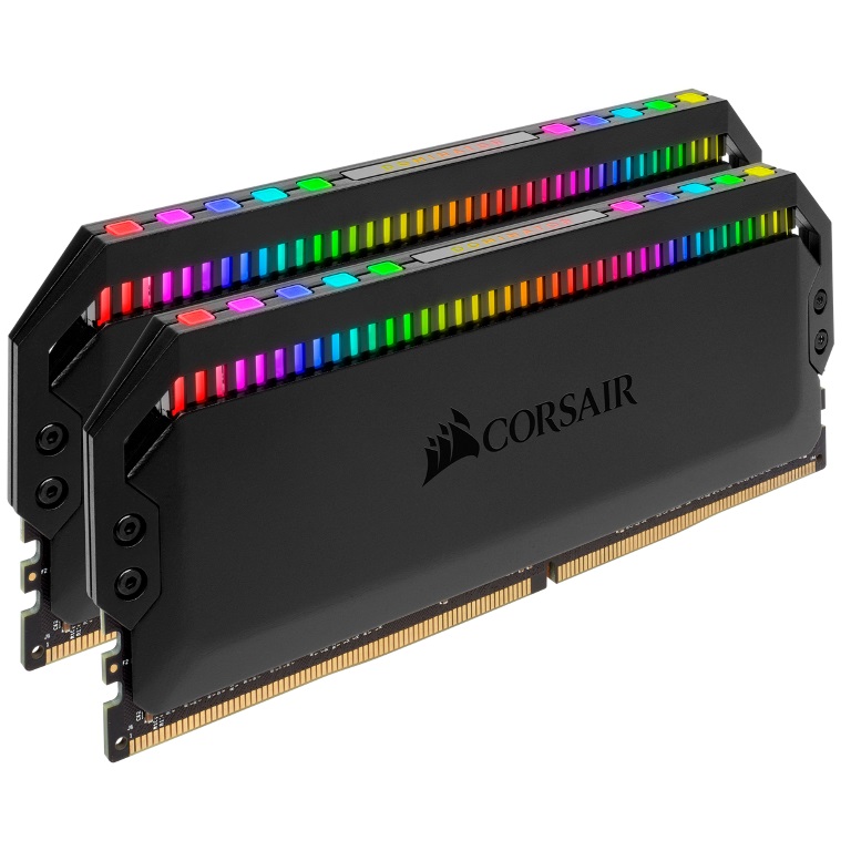 Corsair Dominator Platinum RGB 16GB (2x8GB) DDR4 3600MHz CL18 DIMM Unbuffered 18-19-19-39 XMP 2.0 Black Heatspreader 1.35V Desktop PC Gaming Memory