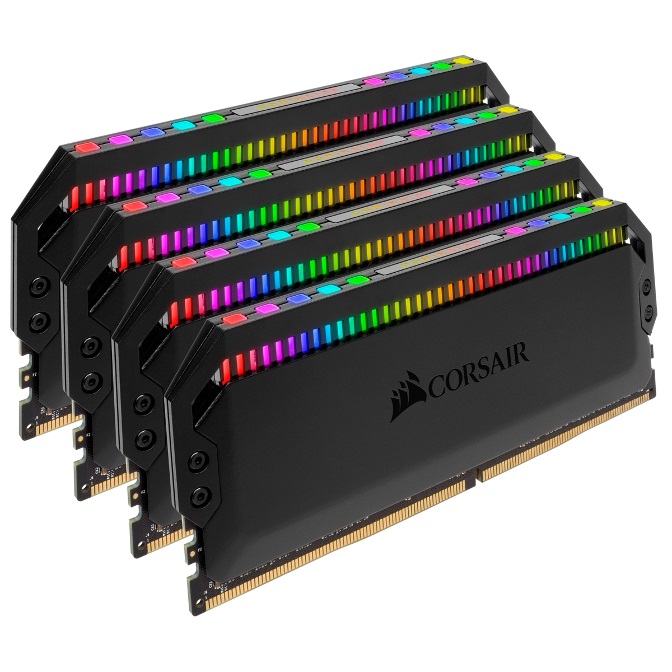 Corsair Dominator Platinum RGB 64GB (4x16GB) DDR4 3000MHz CL15 DIMM Unbuffered 15-17-17-35 XMP 2.0 Black Heatspreaders 1.35V Desktop PC Gaming Memory