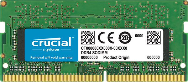 Crucial 16GB (1x16GB) DDR4 SODIMM 2666MHz CL19 Single Ranked Notebook Laptop Memory RAM ~CT16G4SFD8266
