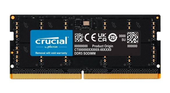Micron (Crucial) Crucial 32GB (1x32GB) DDR5 SODIMM 4800MHz C40 1.1V Notebook Laptop Memory Tray ~replace CT2K16G56C46S5 MECN5-1X32G56 CT32G48C40S5T