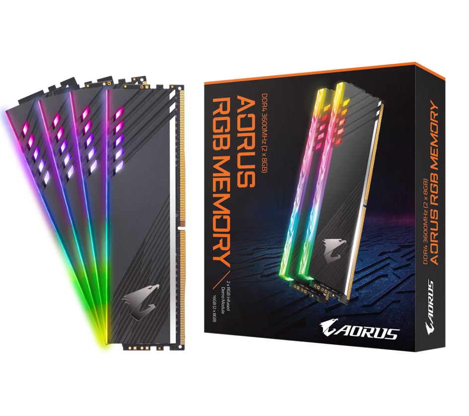 Gigabyte Gaming Memory 16GB (2x8GB) DDR4 3600MHz C18 1.2V XMP 2.0 Dual Channel Kit Gray Heatsinks PC Desktop RAM with Demo Kit