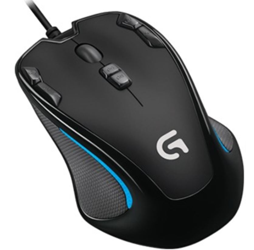 Logitech G300s Optical Ambidextrous USB Gaming Mouse – 2500DPI 9 Programmable Buttons Onboard Memory 1ms Response Rate On-The-Fly DPI Switching(LS)